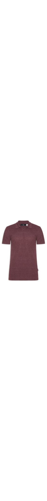 Pólo Masculina Tricot Mescla Roman - Vermelho