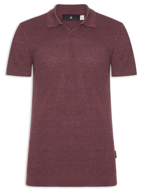 Pólo Masculina Tricot Mescla Roman - Vermelho