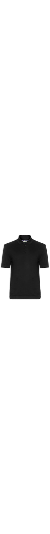 Polo Masculina Tricot - Preto