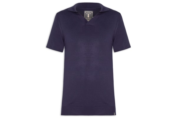 Polo Masculina Tricot Resort - Azul