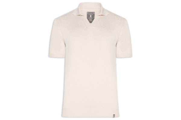 Polo Masculina Tricot Resort - Bege