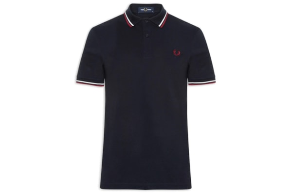 Polo Masculina Twin Tipped Regular Fit - Azul