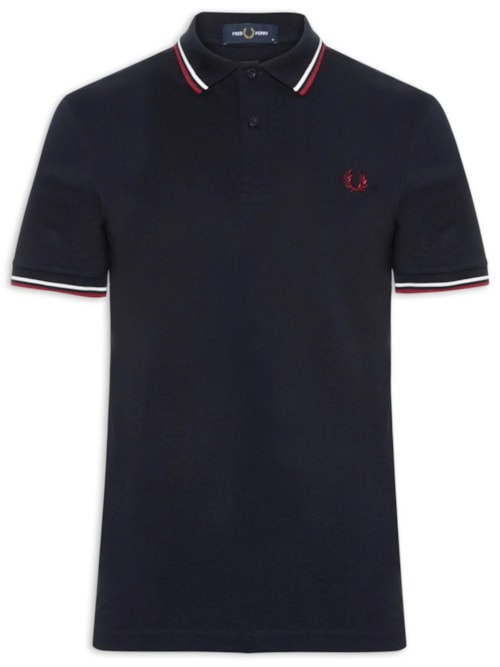 Polo Masculina Twin Tipped Regular Fit – Azul