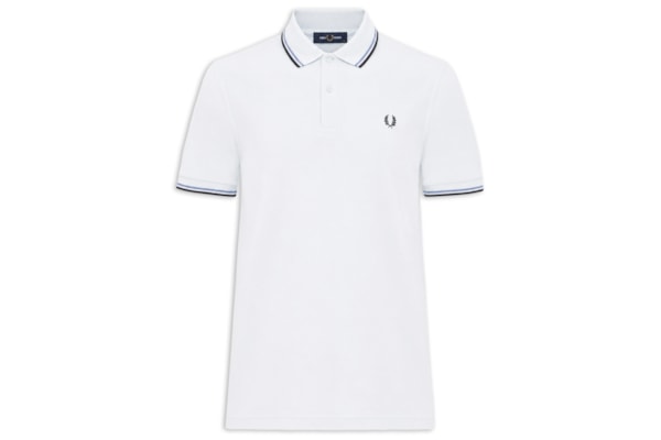 Polo Masculina Twin Tipped Regular Fit Em Piquet De Algodão - Azul