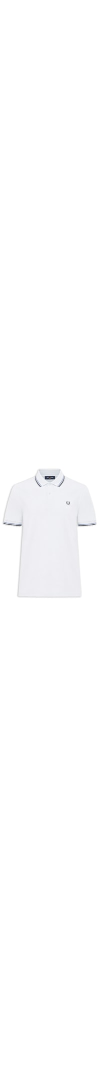 Polo Masculina Twin Tipped Regular Fit Em Piquet De Algodão - Azul