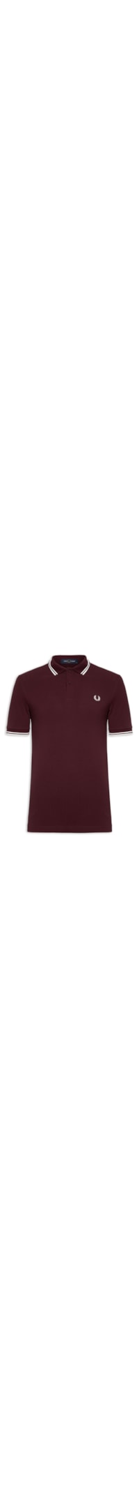 Polo Masculina Twin Tipped Regular Fit Em Piquet De Algodão - Vermelho
