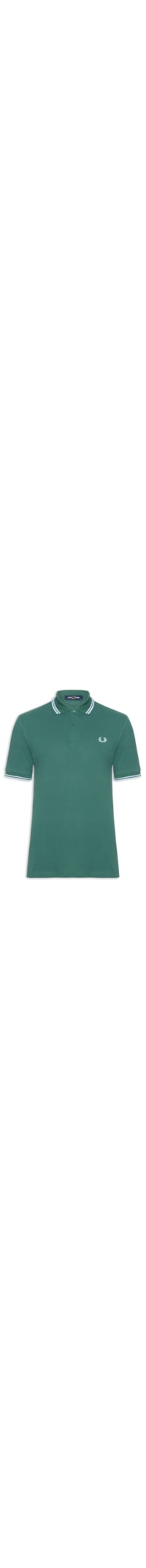 Polo Masculina Twin Tipped Regular Fit Piquet Algodão - Verde