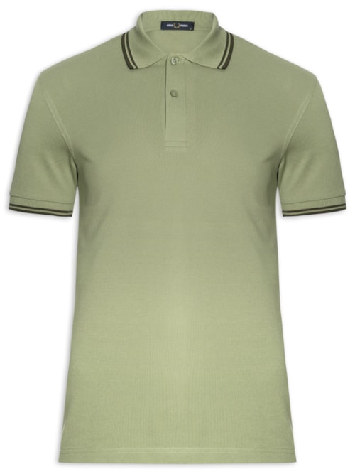 Polo Masculina Twin Tipped – Verde