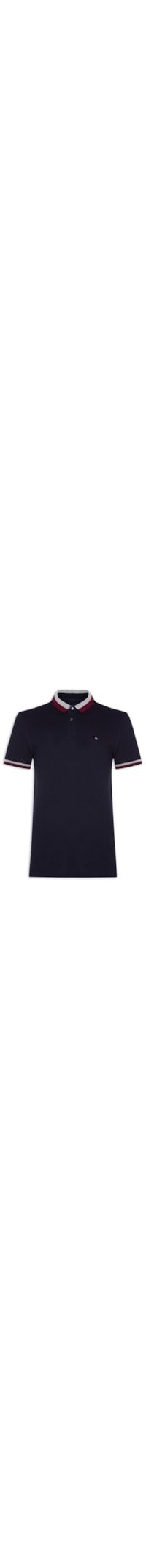 Polo Masculina Two Tone Shado Collar Regular - Azul