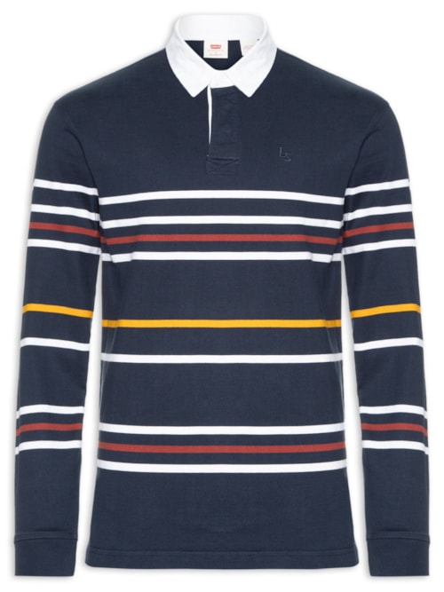 Polo Masculina Union Rugby Fit Listrada – Azul