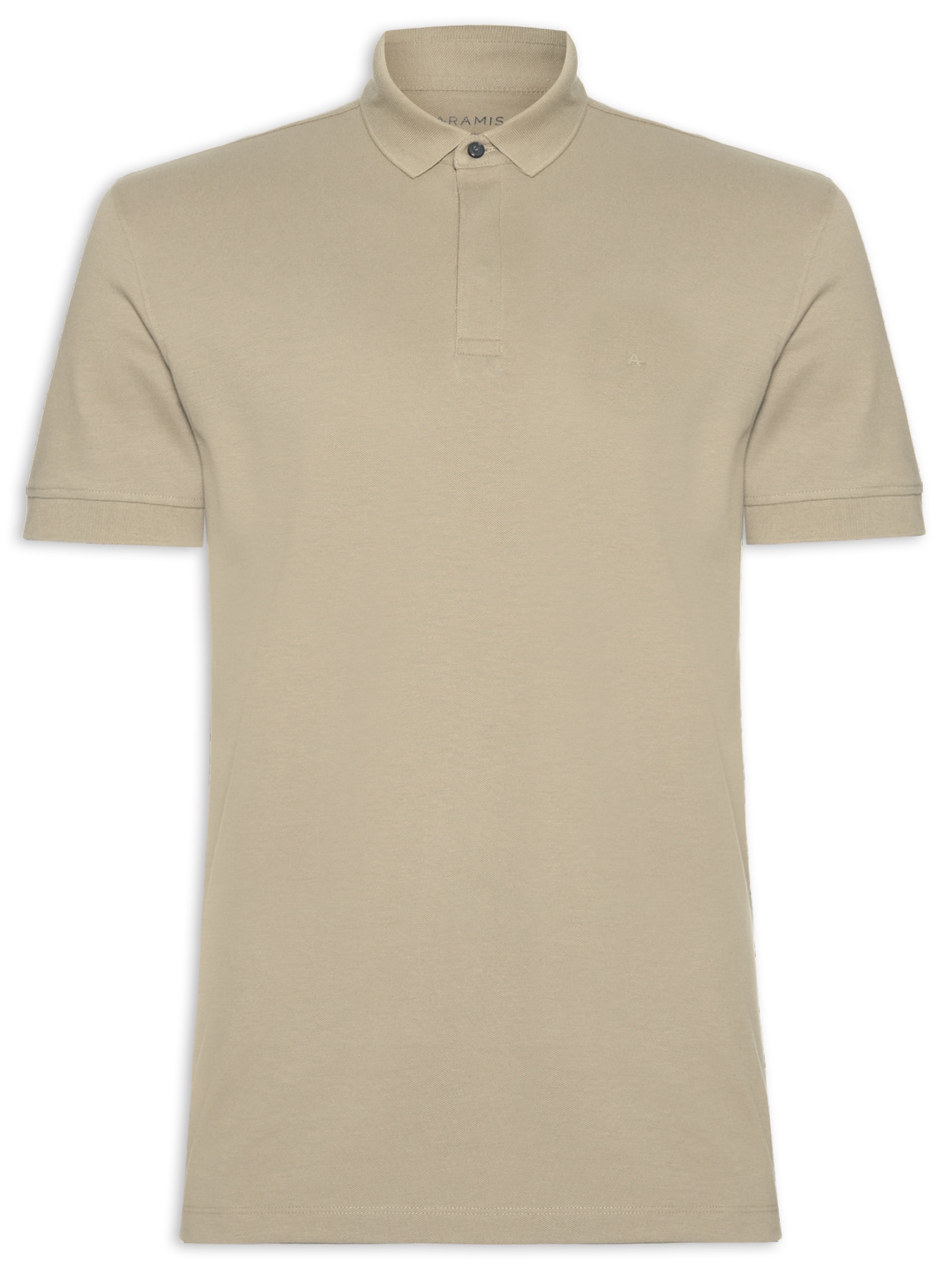 Polo Masculina Vista Coberta Em Piquet Colorfix Bege Aramis