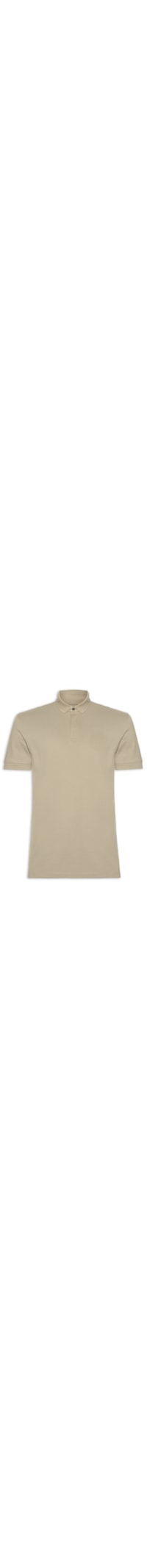 Polo Masculina Vista Coberta Em Piquet Colorfix - Bege