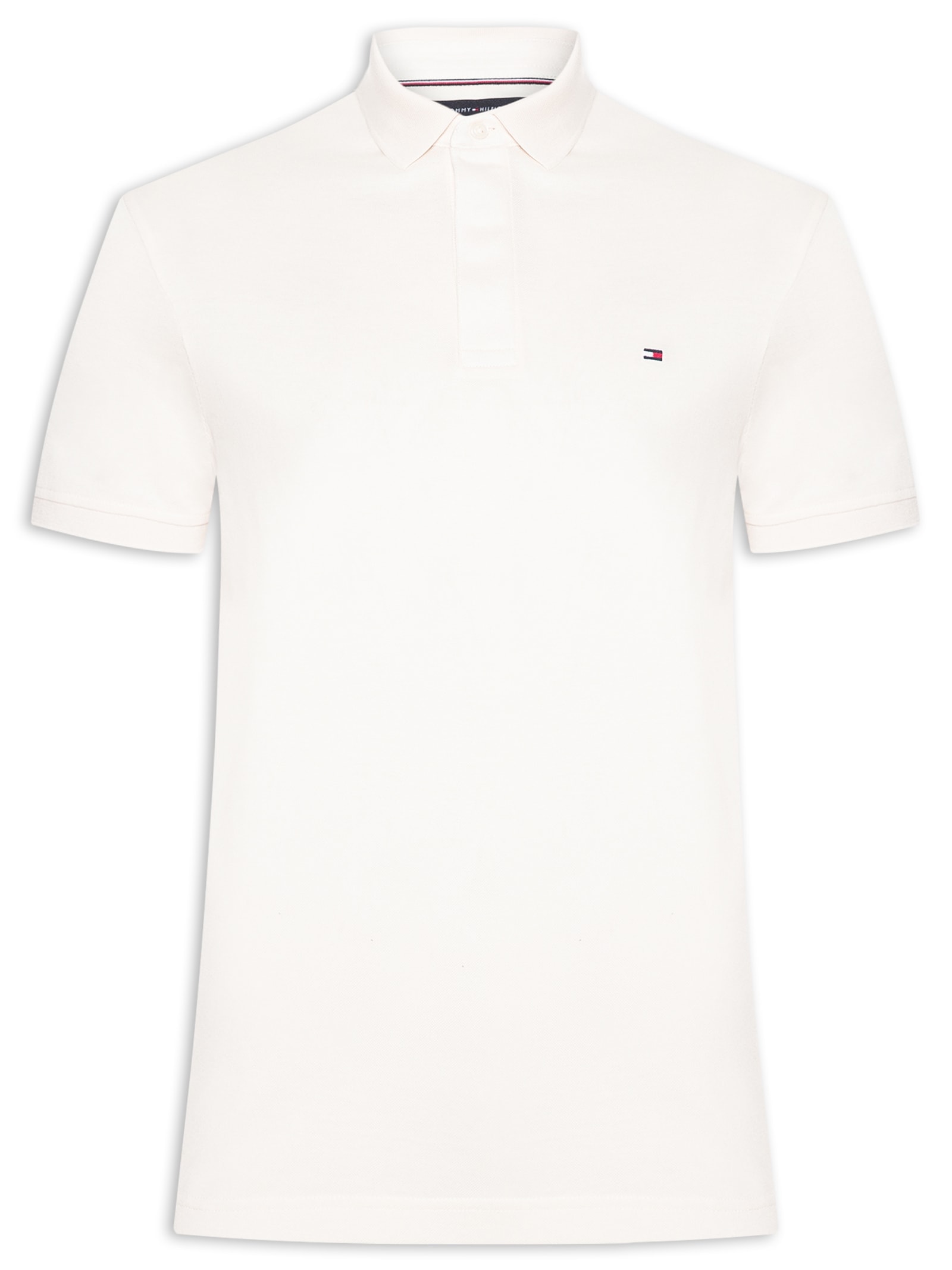 Polo Masculina Vista Coberta Regular Fit Bege Tommy Hilfiger