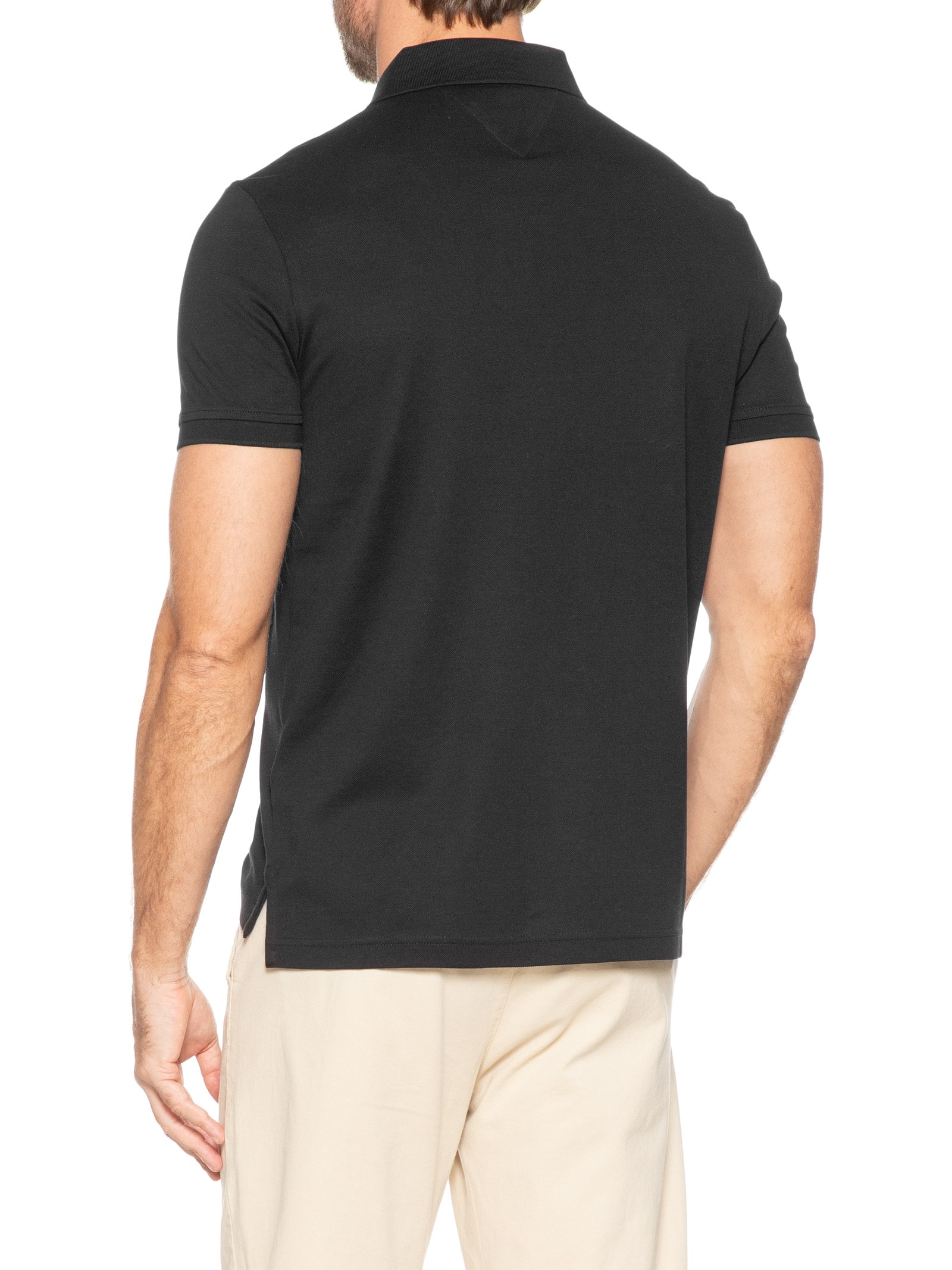 Polo Masculina Vista Coberta Regular Fit Preto Tommy Hilfiger