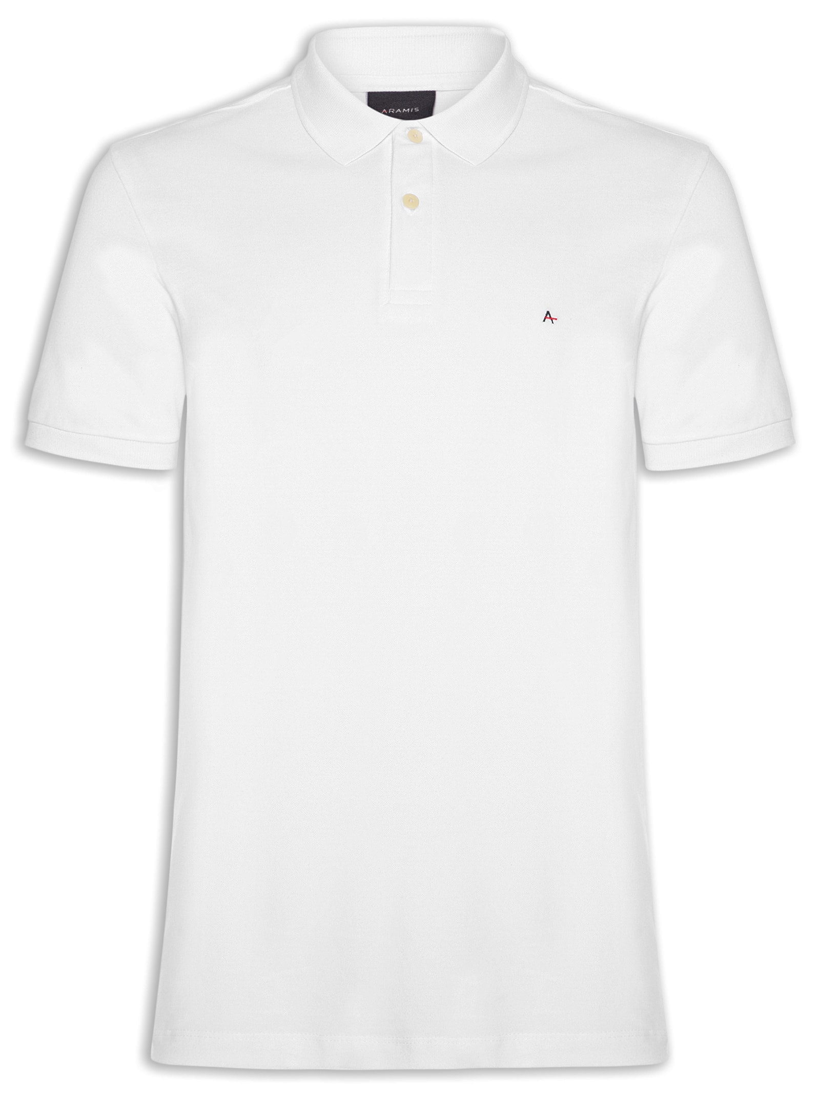 Polo Masculina Vista com Detalhe Interno Branco Aramis