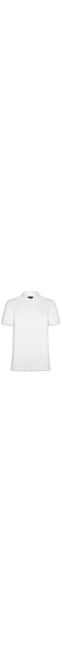 Polo Masculina Vista com Detalhe Interno - Branco