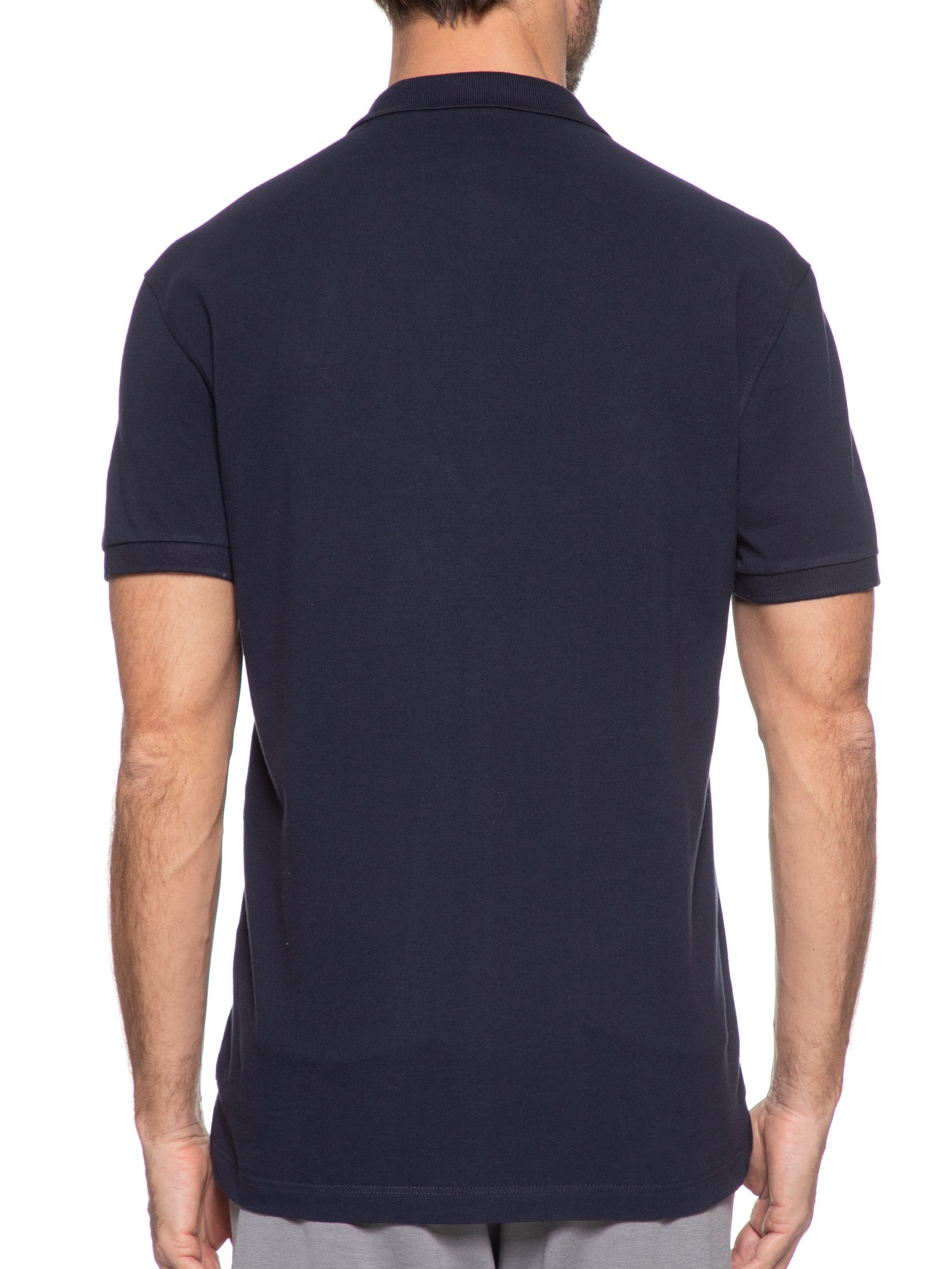 Polo Masculina Vista Detalhe Interno Azul Aramis