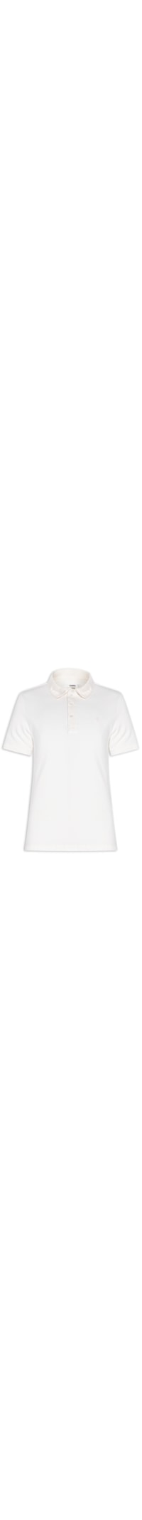 Polo Masculina Waffle com Sarja – Branco