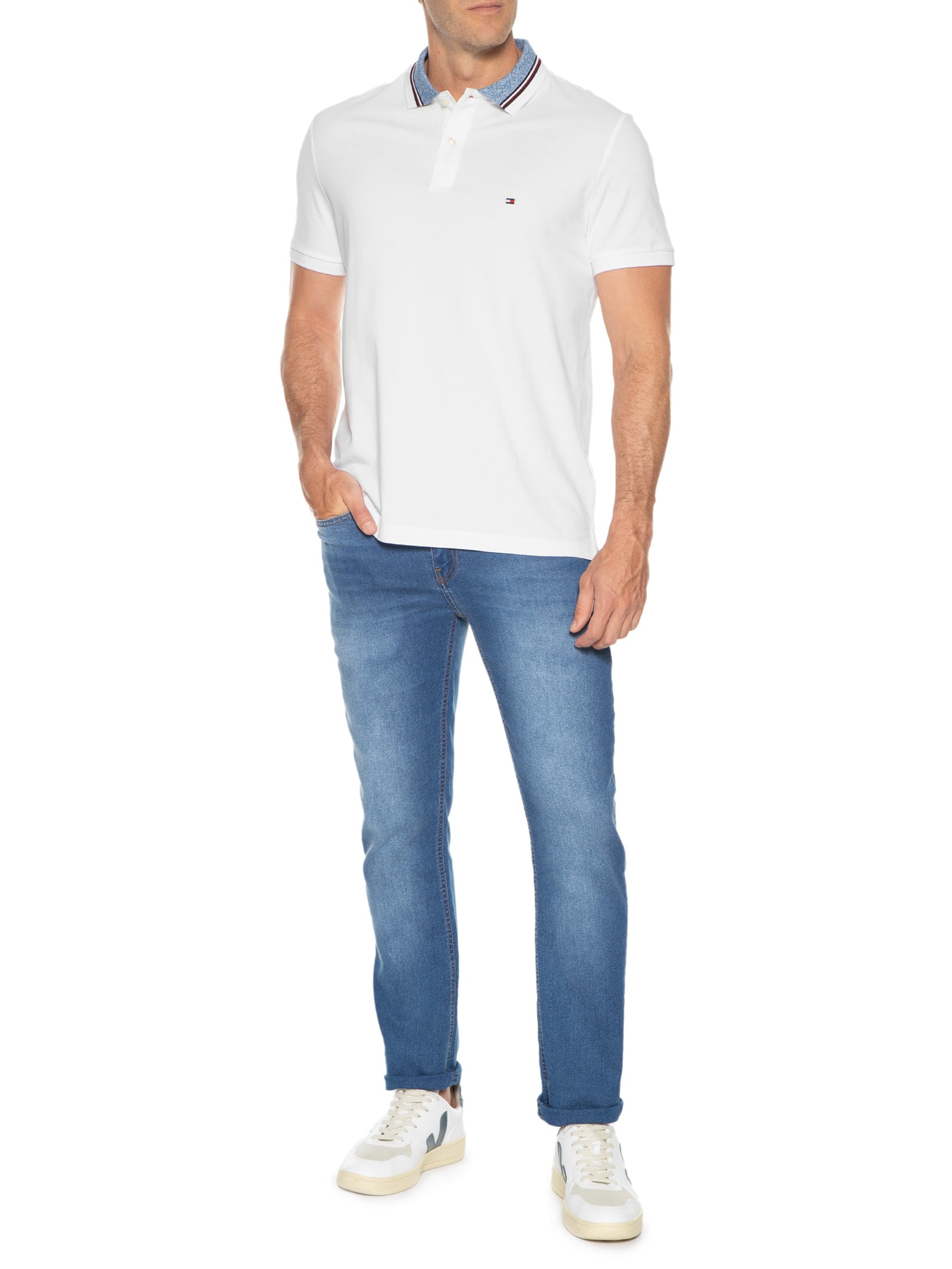 Blusa Feminina Ombro Único com Drapeados Marrom Tommy Hilfiger