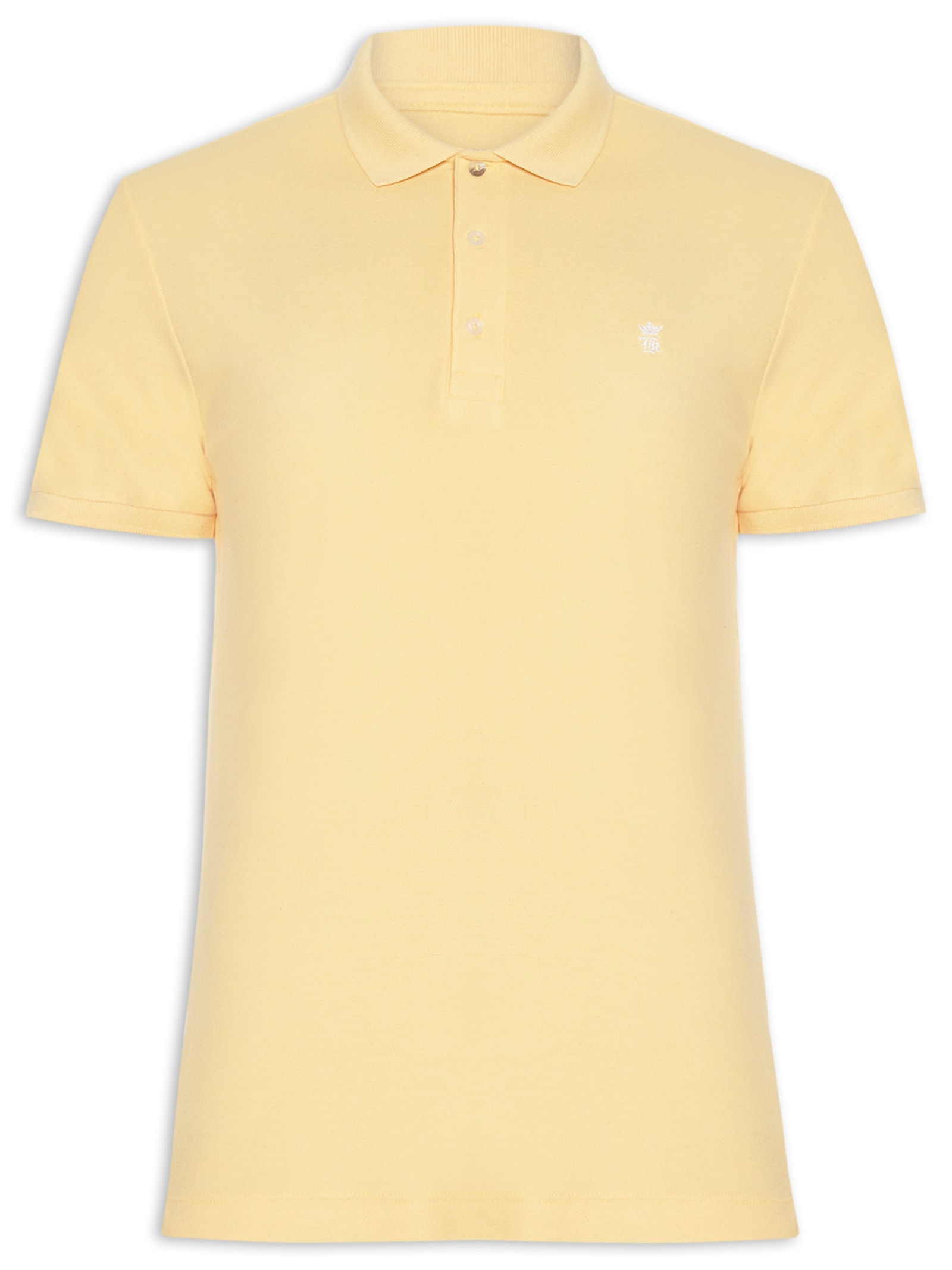 Polo Masculino Básica Em Piquet Amarelo Sergio K