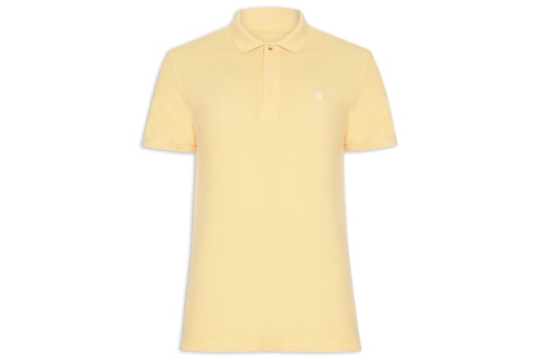 Polo Masculino Básica Em Piquet - Amarelo