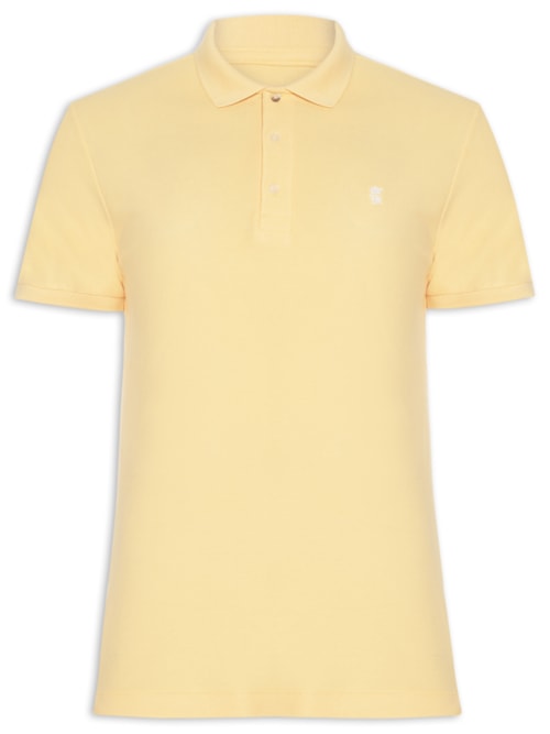 Polo Masculino Básica Em Piquet – Amarelo