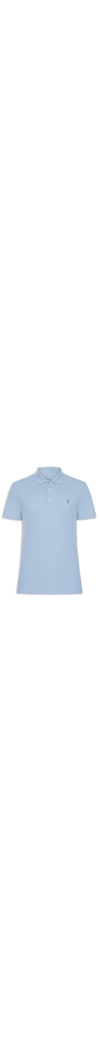 Polo Masculino Básica Em Piquet - Azul