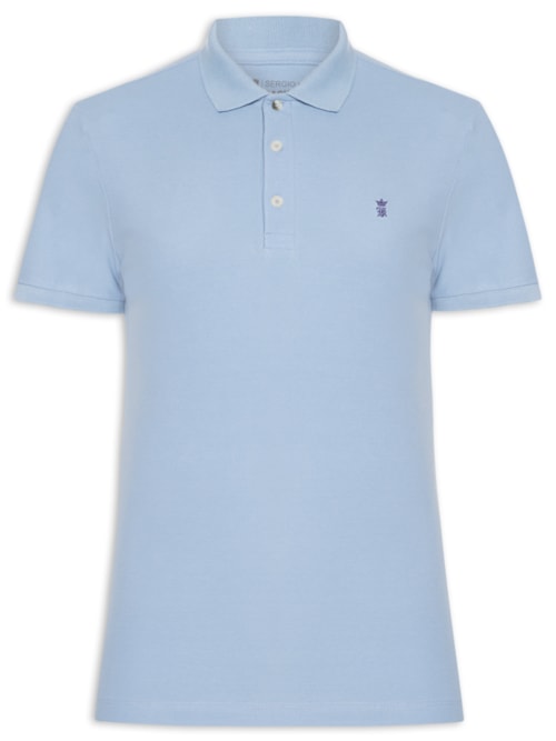 Polo Masculino Básica Em Piquet – Azul