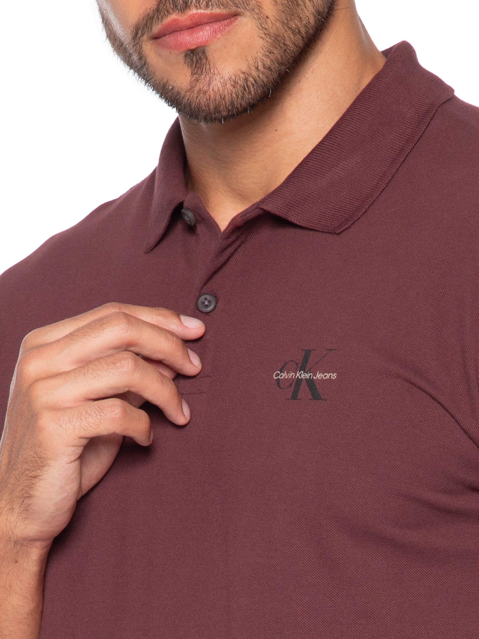 Polo Masculino Logo Re Issue Peit Vermelho Calvin Klein Jeans