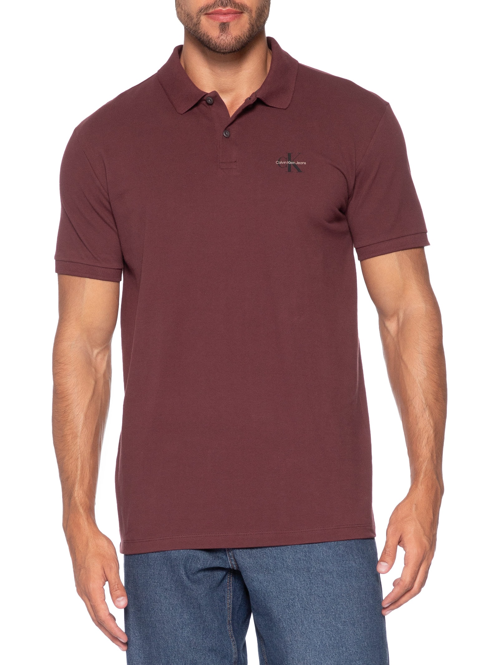 Polo Masculino Logo Re Issue Peit – Vermelho Calvin Klein Jeans