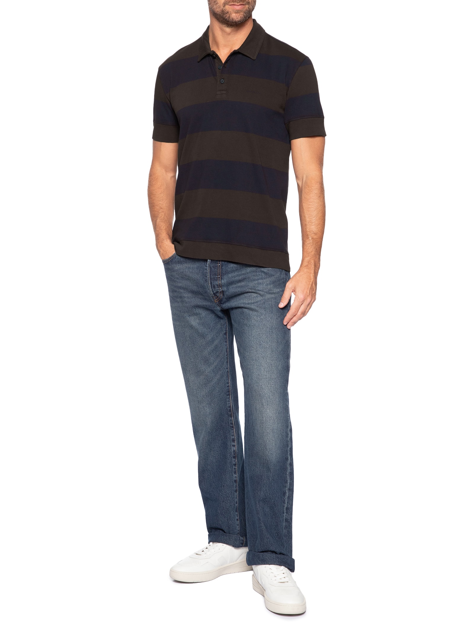 Polo Masculino Rugby Listrada – Marrom Calvin Klein Jeans