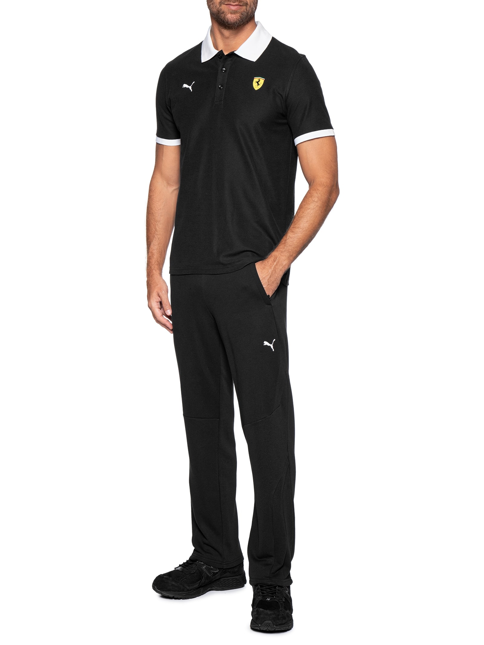 Polo Mc Scuderia Ferrari Piquet Masculina Preto Puma