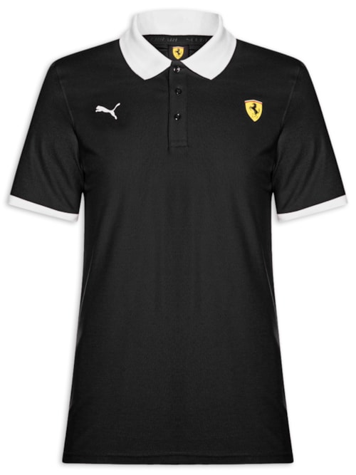Polo Mc Scuderia Ferrari Piquet Masculina – Preto