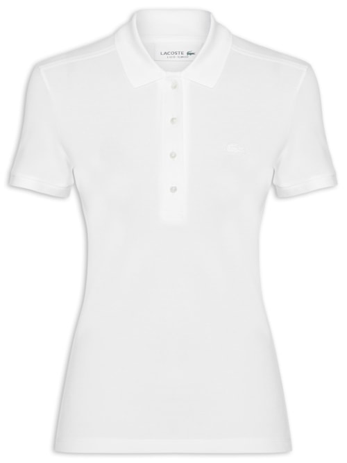 Polo Mini-Piqué Stretch Slim Fit L.12.D - Branco