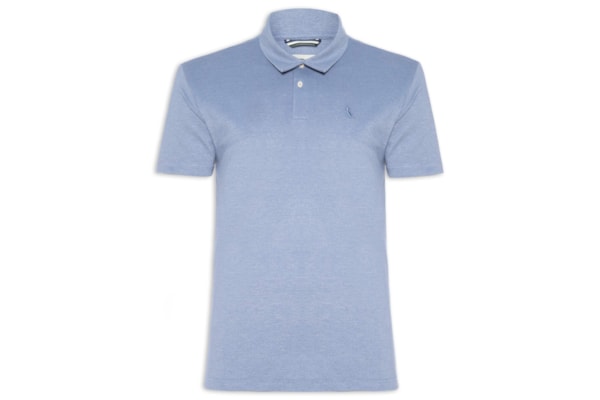 Polo Piquet Masculina Denim - Azul