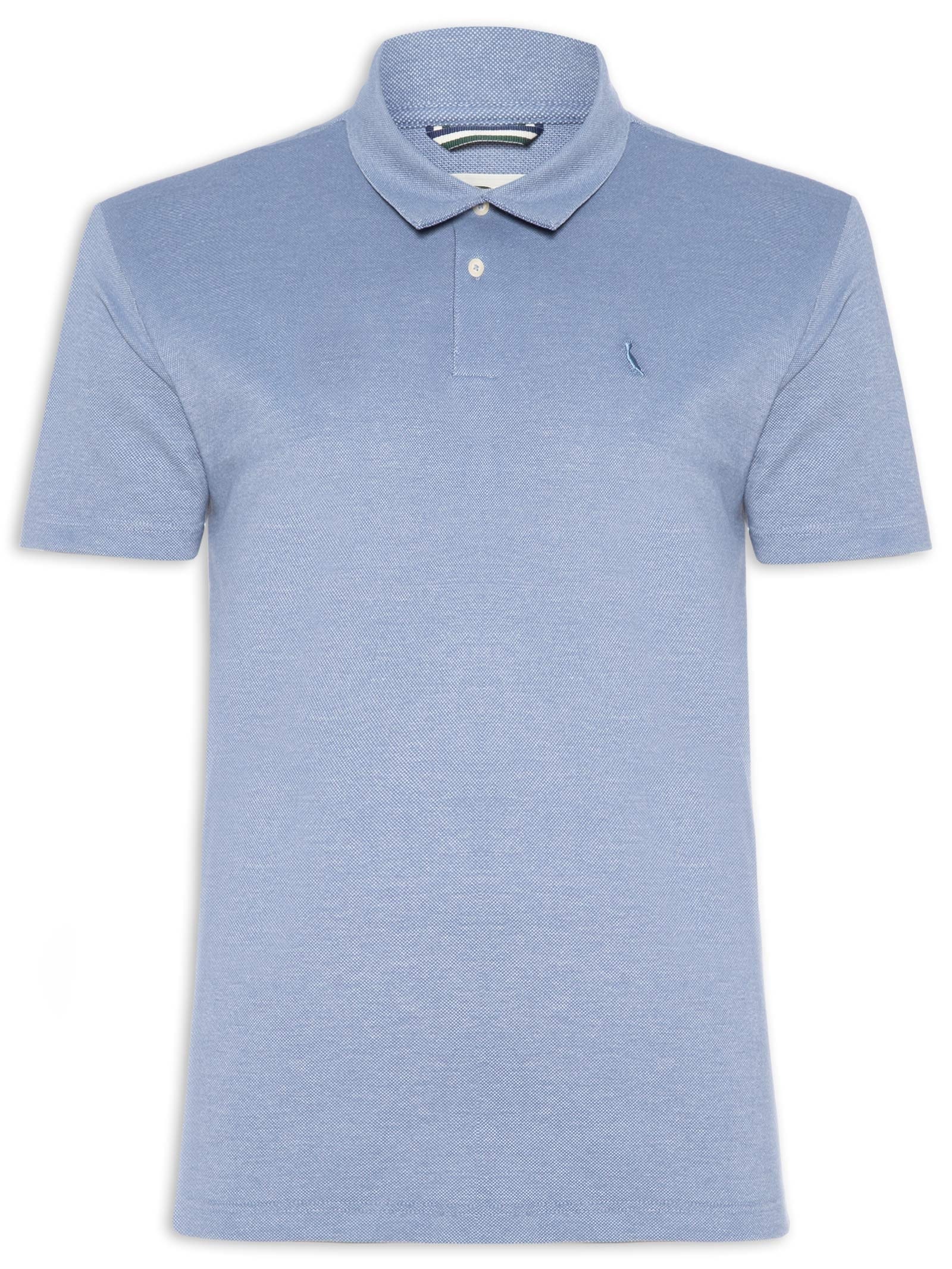 Polo Piquet Masculina Denim Azul Reserva
