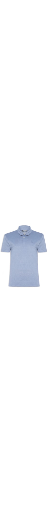 Polo Piquet Masculina Denim - Azul