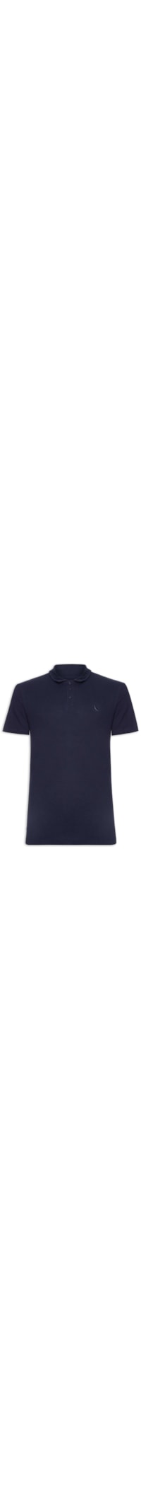 Polo Piquet Masculina Manga Curta - Azul