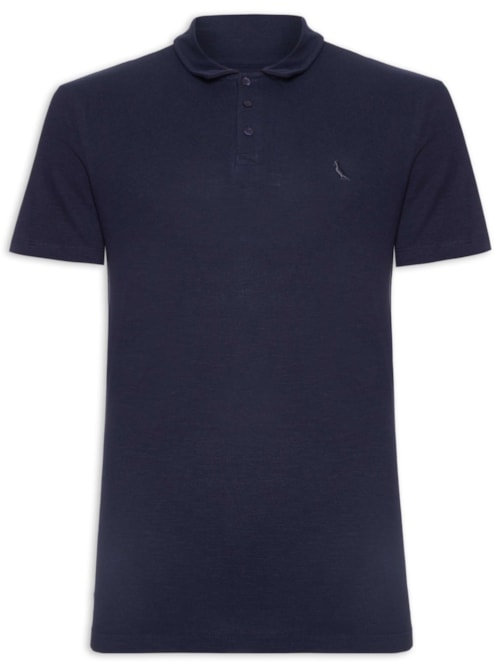 Polo Piquet Masculina Manga Curta – Azul