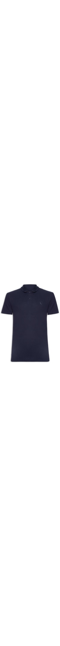 Polo Piquet Masculina Manga Curta - Azul
