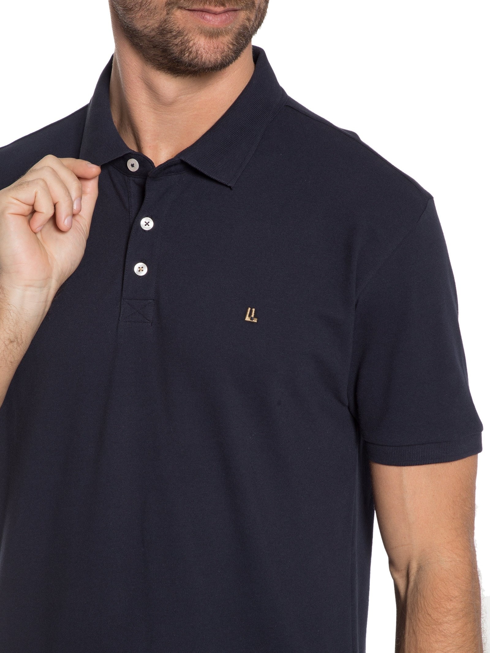 Polo Piquet Pima Continua Azul Foxton