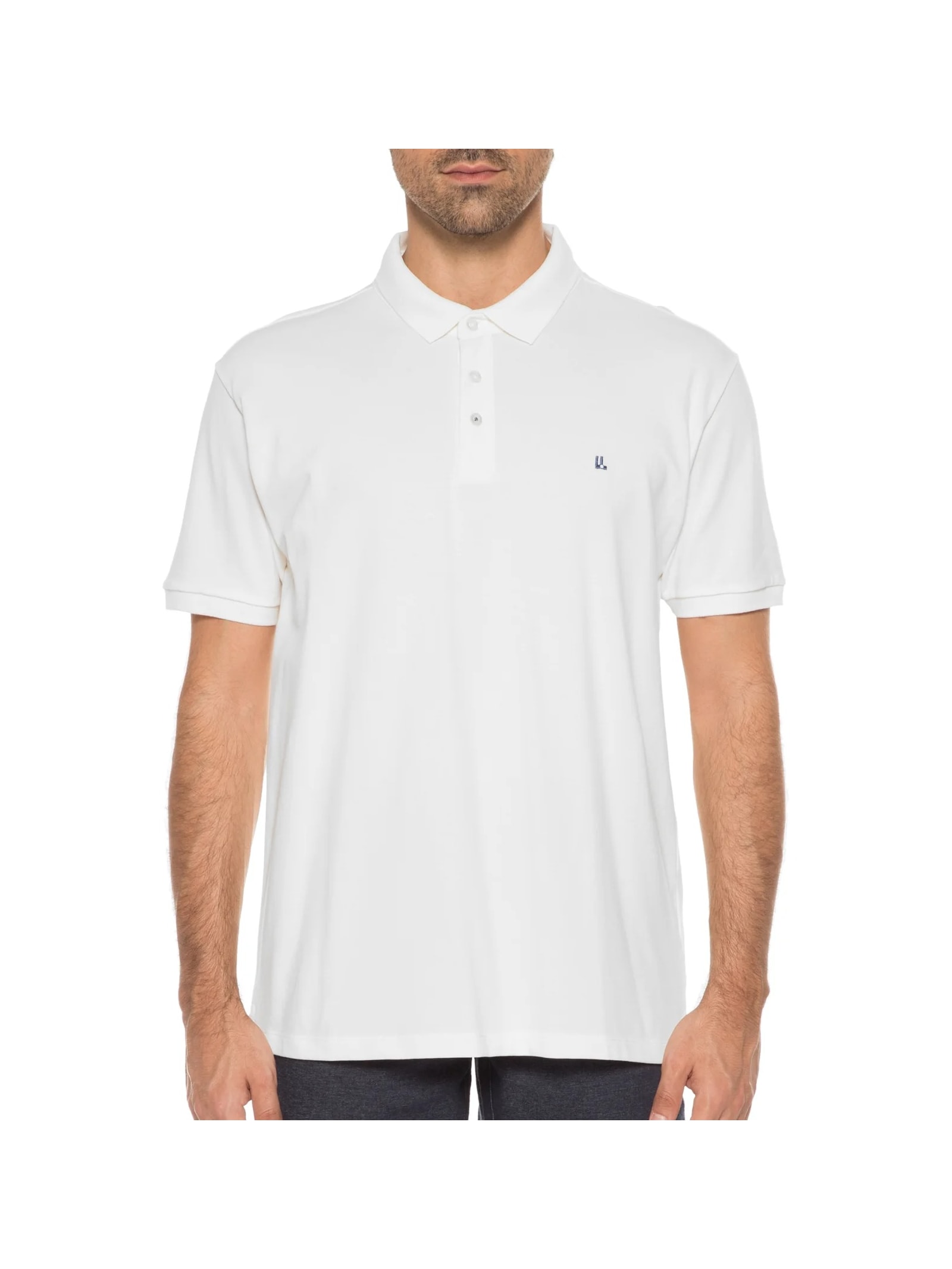 Polo Piquet Pima Continua Branco Foxton