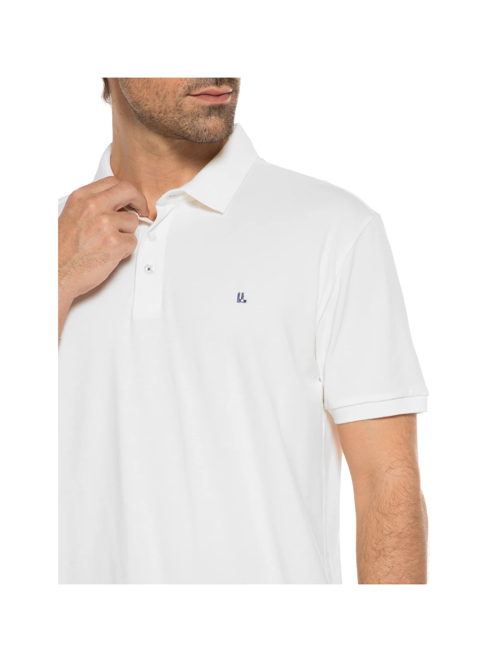 Polo Piquet Pima Continua Branco Foxton