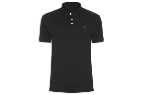 Polo Piquet Pima Continua - Preto