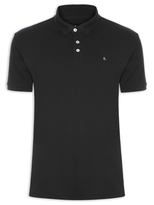 Polo Piquet Pima Continua - Preto