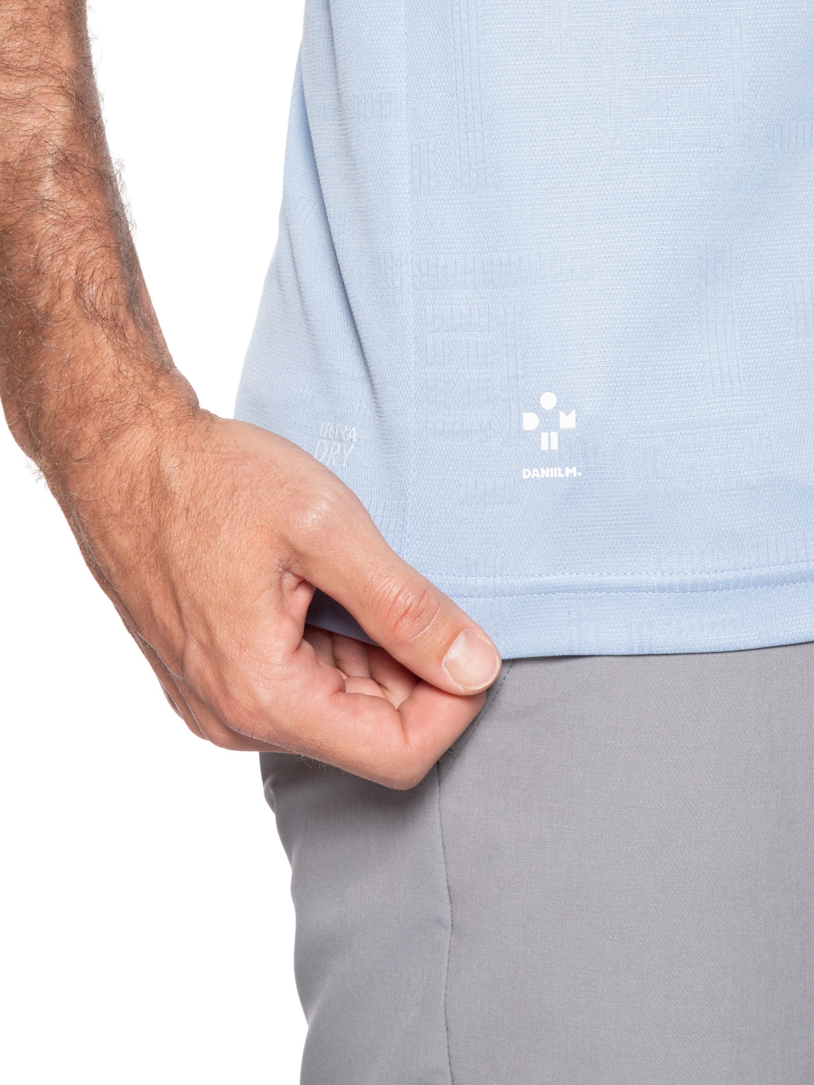 Polo Slim Fit Jacquard Jersey Azul Lacoste