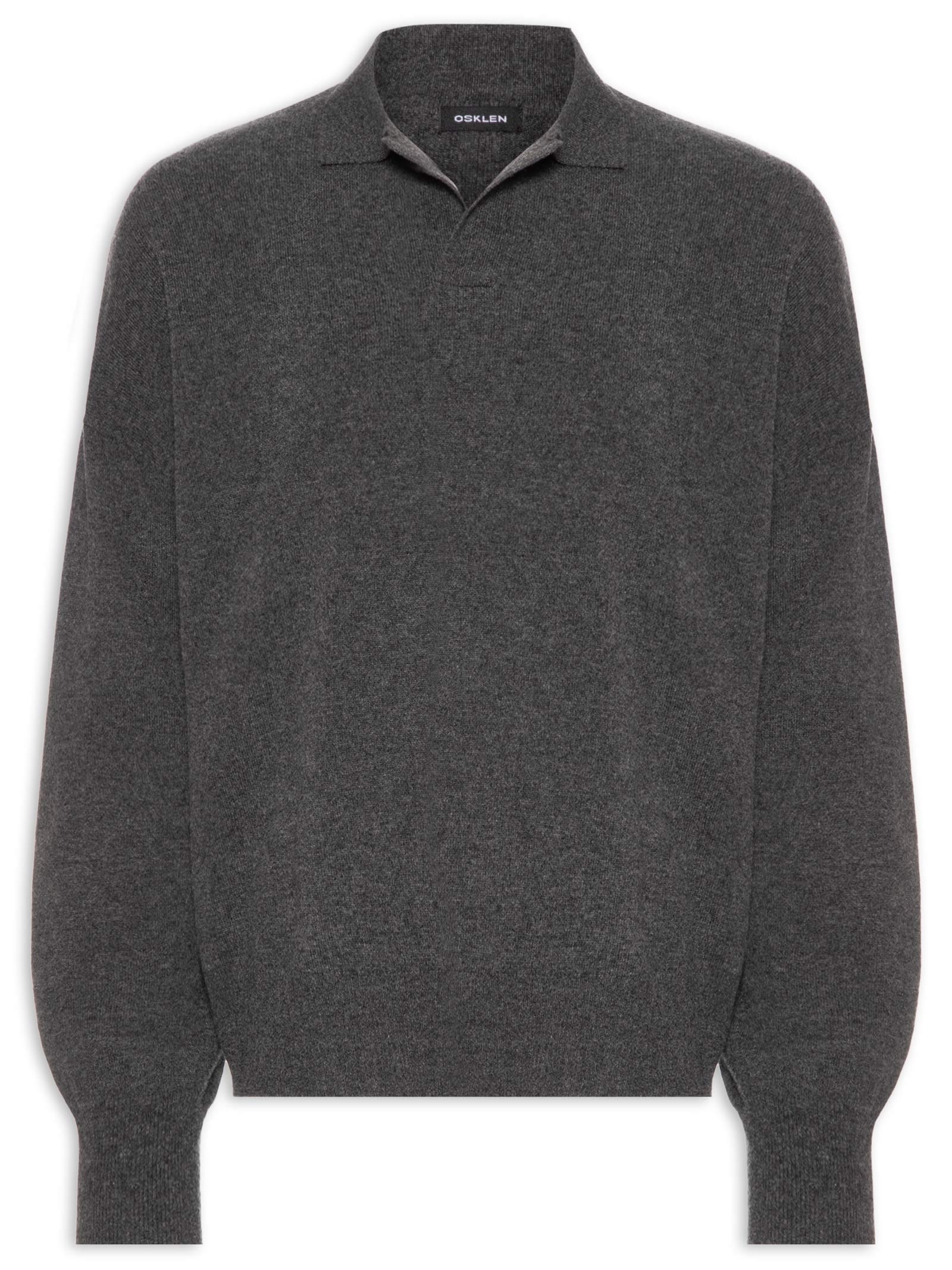 Polo Tricot Over Cashmere Masculina Cinza Osklen