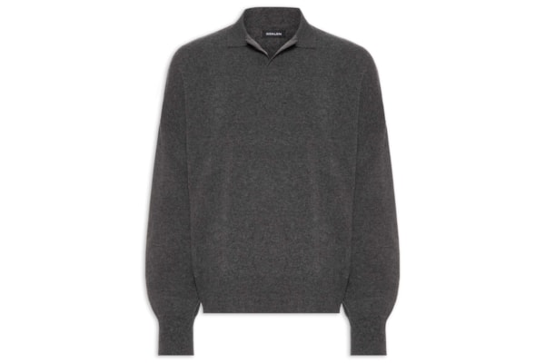 Polo Tricot Over Cashmere Masculina – Cinza
