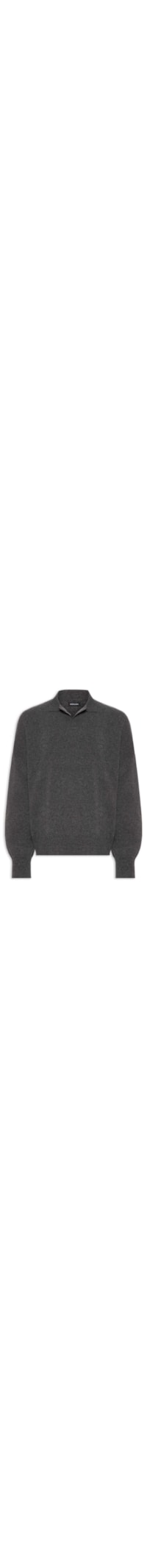 Polo Tricot Over Cashmere Masculina – Cinza