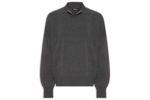 Polo Tricot Over Cashmere Masculina – Cinza
